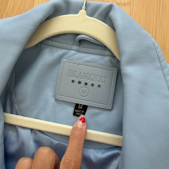 Light Blue Moto Jacket - Picture 2 of 2